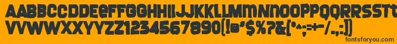 Fonte Screengemink – fontes pretas em um fundo laranja