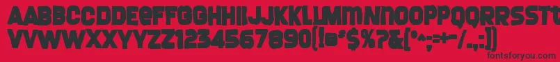 Screengemink Font – Black Fonts on Red Background