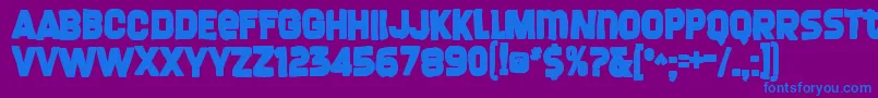 Screengemink Font – Blue Fonts on Purple Background