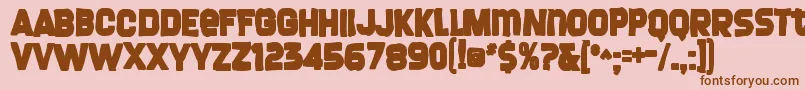 Screengemink Font – Brown Fonts on Pink Background