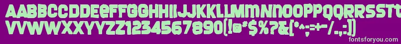 Screengemink Font – Green Fonts on Purple Background