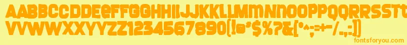 Screengemink Font – Orange Fonts on Yellow Background