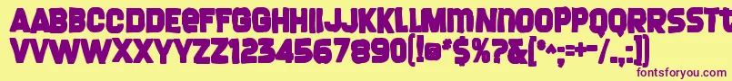 Screengemink Font – Purple Fonts on Yellow Background