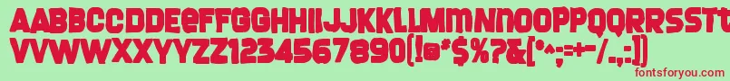 Screengemink Font – Red Fonts on Green Background