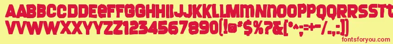 Screengemink Font – Red Fonts on Yellow Background