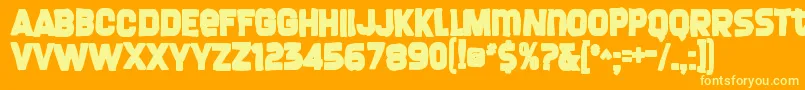 More about Screengemink Font Screengemink Font – Yellow Fonts on Orange Background