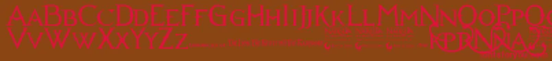 Narnia Font – Red Fonts on Brown Background