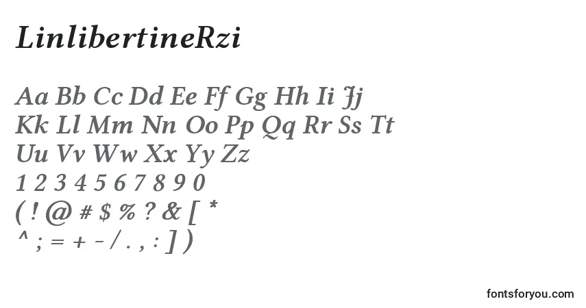 LinlibertineRzi-fontti – aakkoset, numerot, erikoismerkit
