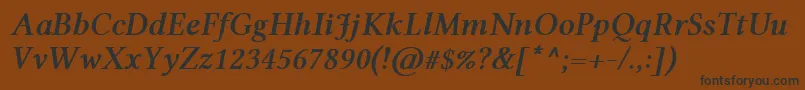 LinlibertineRzi Font – Black Fonts on Brown Background