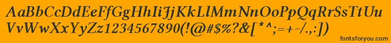 LinlibertineRzi Font – Black Fonts on Orange Background