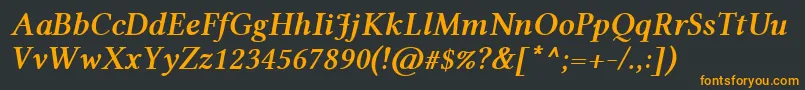 LinlibertineRzi Font – Orange Fonts on Black Background