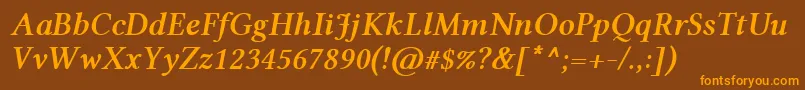 LinlibertineRzi Font – Orange Fonts on Brown Background