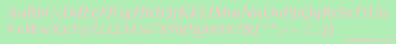 LinlibertineRzi Font – Pink Fonts on Green Background