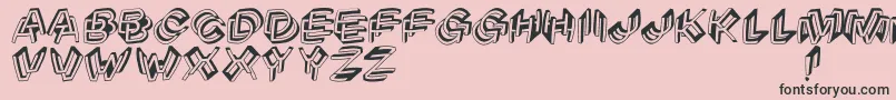 フォントArchitypograpsychodeliqu – ピンクの背景に黒い文字