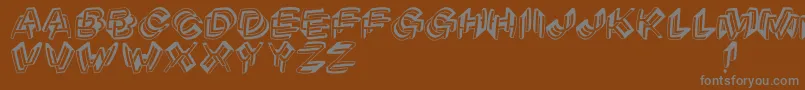 Шрифт Architypograpsychodeliqu – серые шрифты на коричневом фоне