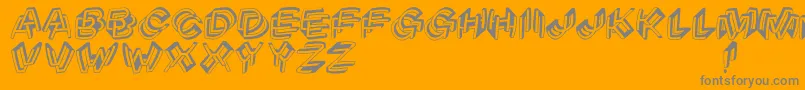 フォントArchitypograpsychodeliqu – オレンジの背景に灰色の文字