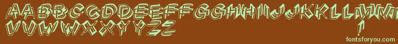 Шрифт Architypograpsychodeliqu – зелёные шрифты на коричневом фоне
