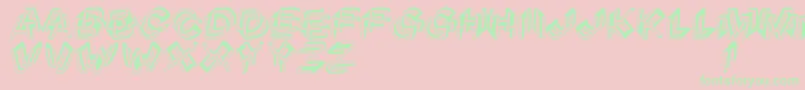 Architypograpsychodeliqu Font – Green Fonts on Pink Background