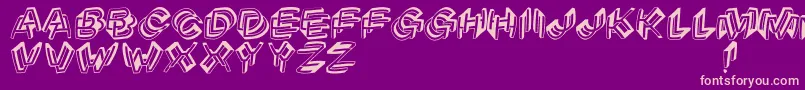 フォントArchitypograpsychodeliqu – 紫の背景にピンクのフォント