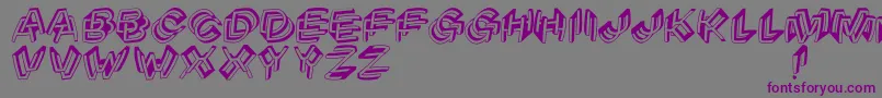 フォントArchitypograpsychodeliqu – 紫色のフォント、灰色の背景