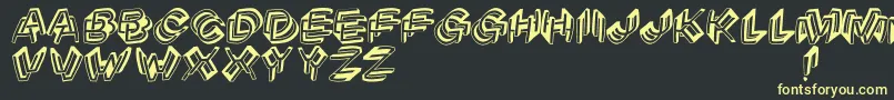 Architypograpsychodeliqu Font – Yellow Fonts on Black Background