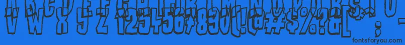 fuente BadStories – Fuentes Negras Sobre Fondo Azul