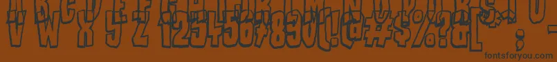 BadStories-Schriftart – Schwarze Schriften auf braunem Hintergrund