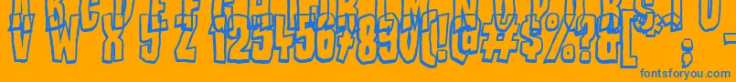 BadStories Font – Blue Fonts on Orange Background