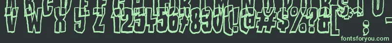 BadStories Font – Green Fonts on Black Background