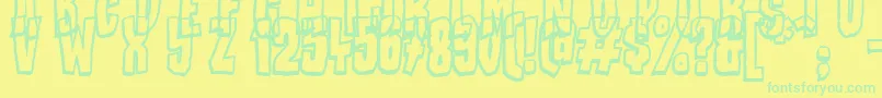 BadStories Font – Green Fonts on Yellow Background