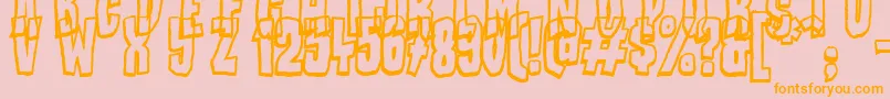 BadStories Font – Orange Fonts on Pink Background