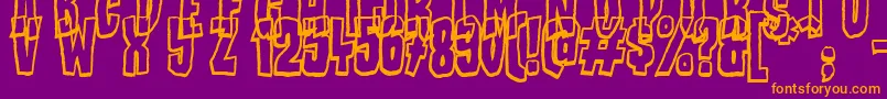 BadStories Font – Orange Fonts on Purple Background