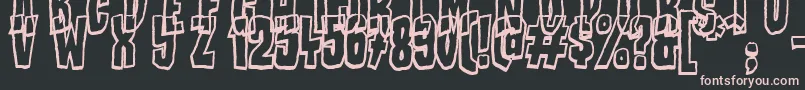 BadStories Font – Pink Fonts on Black Background