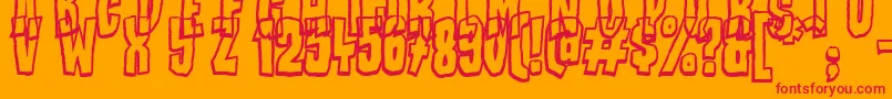 fuente BadStories – Fuentes Rojas Sobre Fondo Naranja