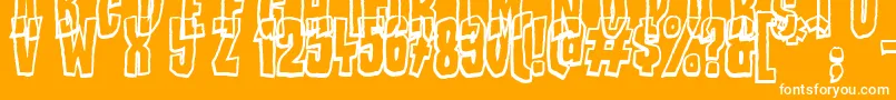 Шрифт BadStories – белые шрифты на оранжевом фоне
