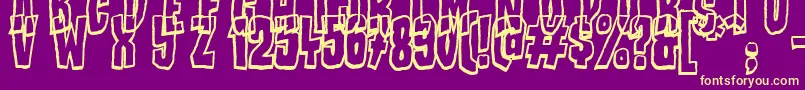 BadStories Font – Yellow Fonts on Purple Background