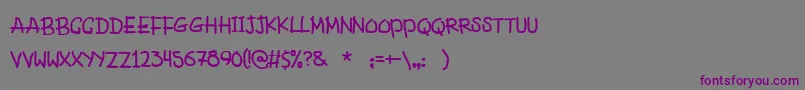 Fancy Footwork Font – Purple Fonts on Gray Background