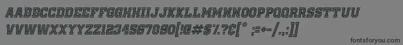OldSchoolUnitedInlineItalic Font – Black Fonts on Gray Background