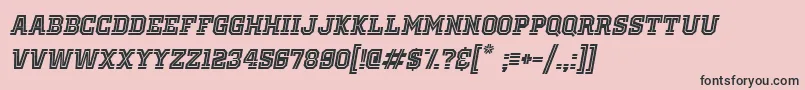OldSchoolUnitedInlineItalic Font – Black Fonts on Pink Background