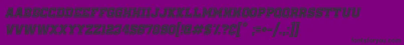 OldSchoolUnitedInlineItalic-Schriftart – Schwarze Schriften auf violettem Hintergrund