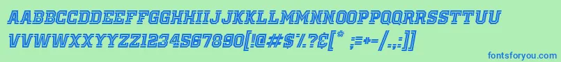 fuente OldSchoolUnitedInlineItalic – Fuentes Azules Sobre Fondo Verde