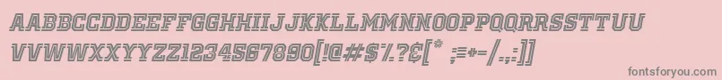 OldSchoolUnitedInlineItalic Font – Gray Fonts on Pink Background