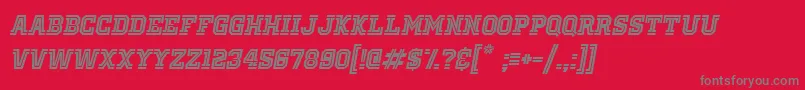 OldSchoolUnitedInlineItalic Font – Gray Fonts on Red Background