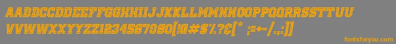 OldSchoolUnitedInlineItalic Font – Orange Fonts on Gray Background