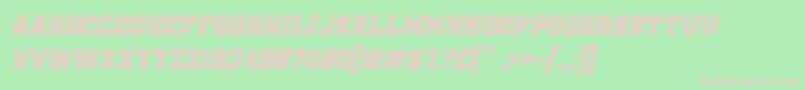 OldSchoolUnitedInlineItalic Font – Pink Fonts on Green Background