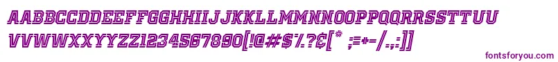 Шрифт OldSchoolUnitedInlineItalic – фиолетовые шрифты