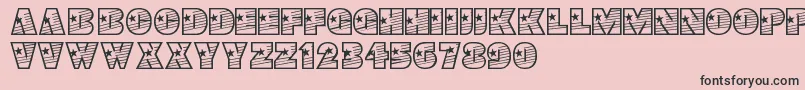 Youngstar Font – Black Fonts on Pink Background