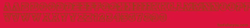 Youngstar Font – Brown Fonts on Red Background