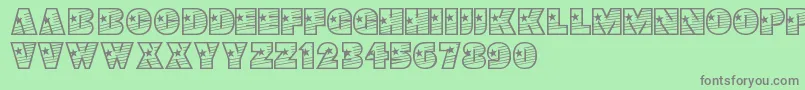 Youngstar Font – Gray Fonts on Green Background