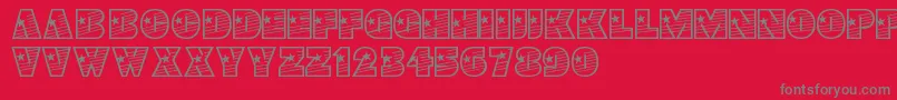 Youngstar Font – Gray Fonts on Red Background
